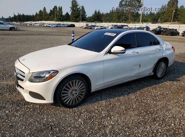 55SWF4KB6GU117901 2016 MERCEDES-BENZ C Белый Задняя левая четверть