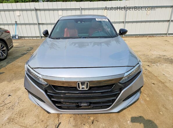 1HGCV1F30JA042820 2018 HONDA ACCORD Gray Հետևի տեսք