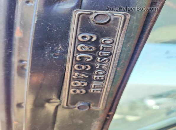 68C6488 1948 OLDSMOBILE 88 Черный Вид наклейки с VIN-кодом