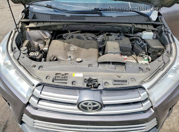 5TDJZRFH1KS713176 2019 TOYOTA HIGHLANDER Gray ძრავის განყოფილების ხედი