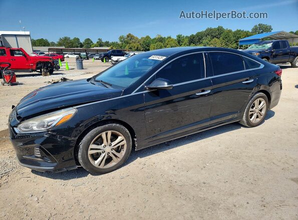 5NPE34AF4JH684935 2018 HYUNDAI SONATA Black Trasero izquierdo