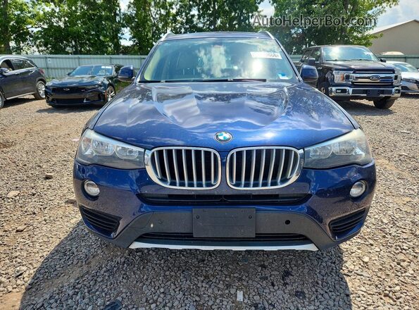 5UXWX9C58G0D73767 2016 BMW X3 Blue Rear view