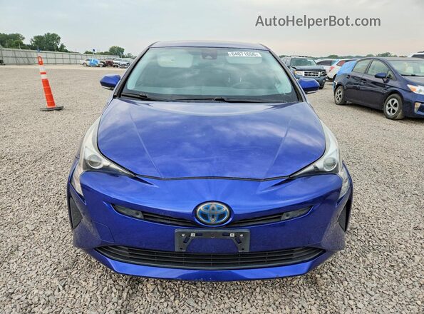 JTDKBRFUXJ3596428 2018 TOYOTA PRIUS Blue Rear view