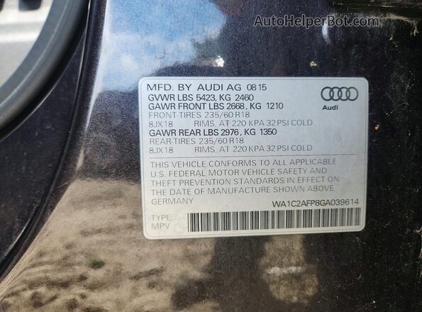 WA1C2AFP8GA039614 2016 AUDI Q5 Gray Սալոնի 360 աստիճան տեսք