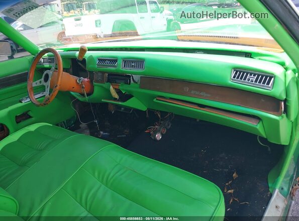 6D47S6E629582 1976 CADILLAC DEVILLE Green Widok wnętrza z przodu