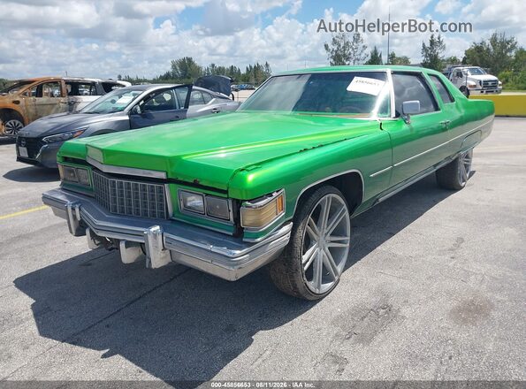6D47S6E629582 1976 CADILLAC DEVILLE Green Przód lewy