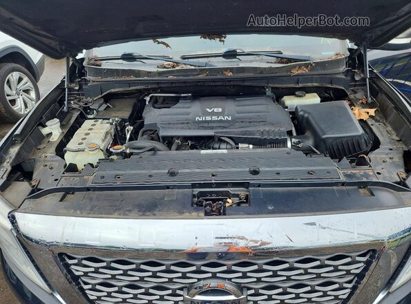1N6AA1C82HN554077 2017 NISSAN TITAN Black Vista del compartimento del motor