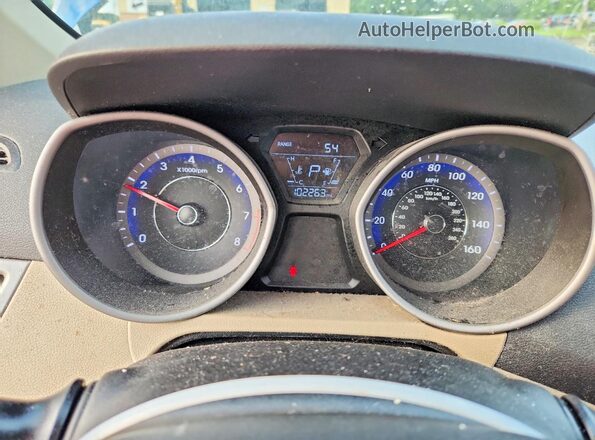 KMHDH4AE9GU543745 2016 HYUNDAI ELANTRA Blue Rear seats view