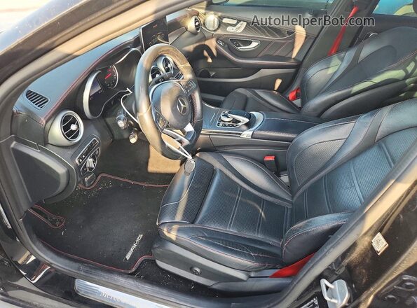55SWF6EB1GU126786 2016 MERCEDES-BENZ C Black წინა პანელის ხედი