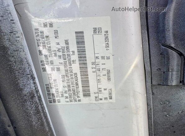 1FTYE1Y83MKA02436 2021 FORD TRANSIT White Вид задніх сидінь