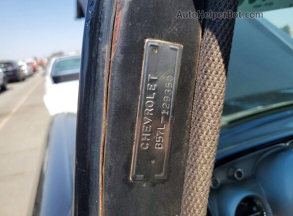B57L129350 1957 CHEVROLET BEL Черный Вид наклейки с VIN-кодом