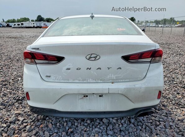 5NPE24AF0JH603951 2018 HYUNDAI SONATA Белый Вид салона спереди