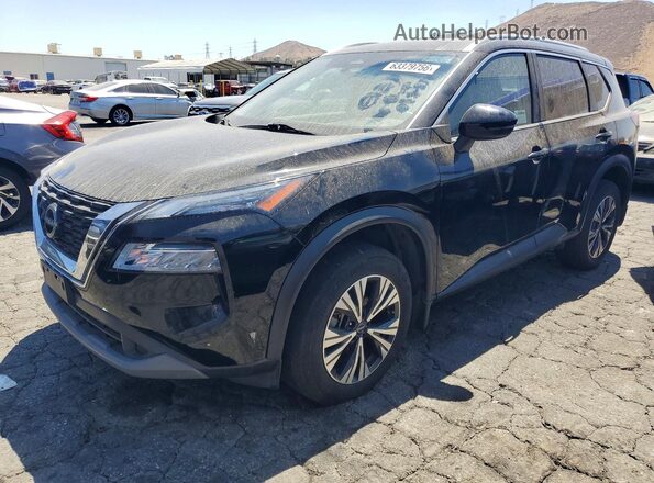 JN8BT3BA4NW043837 2022 NISSAN ROGUE Black უკანა მარცხენა