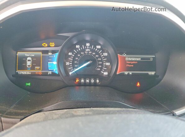 2FMPK4J90KBC01665 2019 FORD EDGE Gray Widok tylnych siedzeń