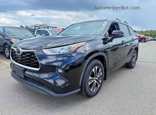 5TDGZRBHXLS002383 2020 TOYOTA HIGHLANDER Черный Задняя левая четверть