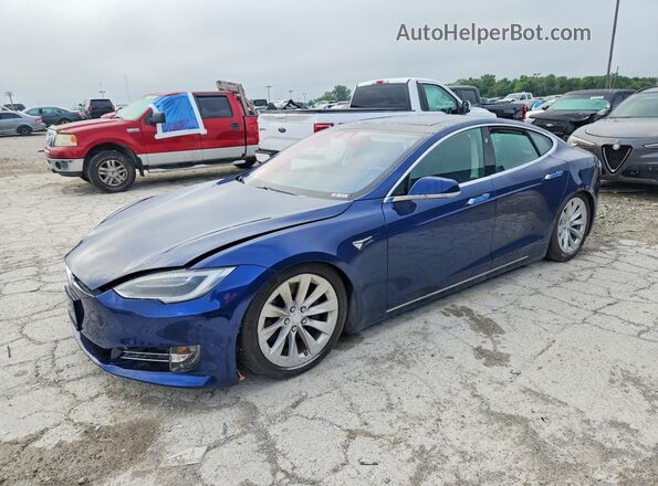 5YJSA1E21HF202865 2017 TESLA MODEL Blue უკანა მარცხენა
