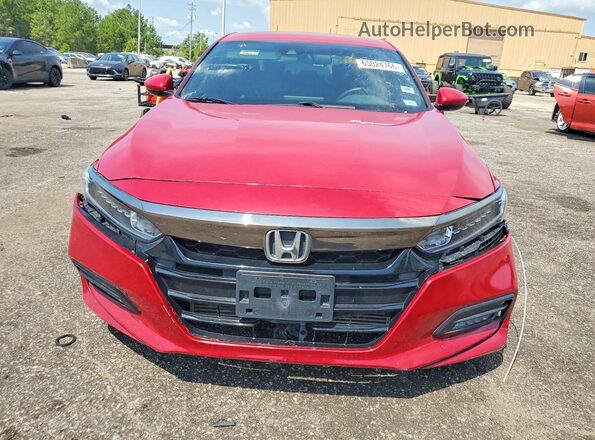 1HGCV1F35JA212248 2018 HONDA ACCORD Red Widok z tyłu