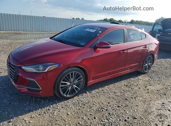 KMHD04LB3JU544939 2018 HYUNDAI ELANTRA Red Tył lewy