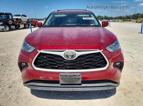 5TDGZRAH2LS504578 2020 TOYOTA HIGHLANDER Red Հետևի տեսք