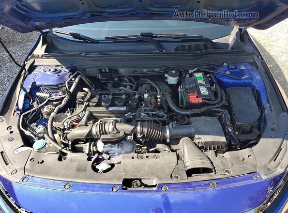 1HGCV1F38KA037012 2019 HONDA ACCORD Blue Widok komory silnika