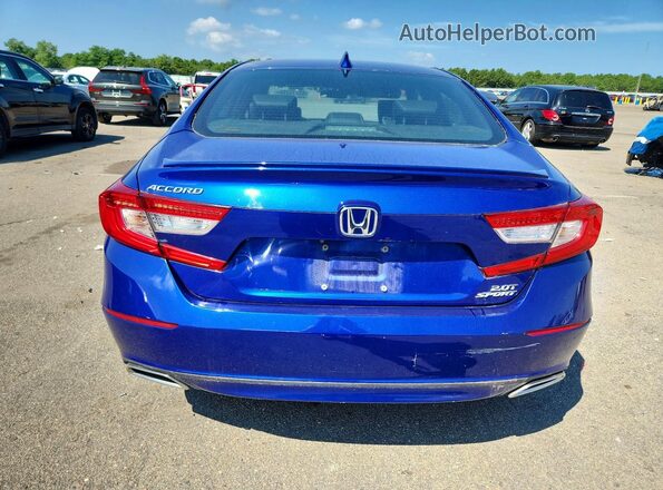 1HGCV2F37KA023267 2019 HONDA ACCORD Синий Вид салона спереди