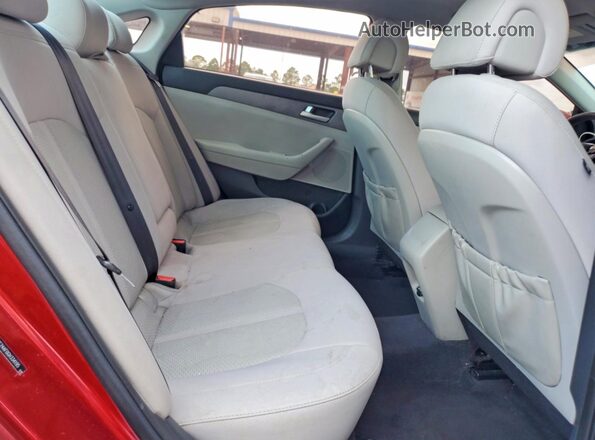 5NPE24AF0GH334195 2016 HYUNDAI SONATA Red Вид задньої частини салону