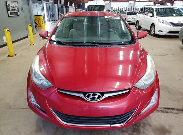 KMHDH4AE6GU517930 2016 HYUNDAI ELANTRA Burgundy Rear view