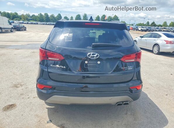 5XYZWDLA5JG503374 2018 HYUNDAI SANTA FE Black წინა სალონის ხედი