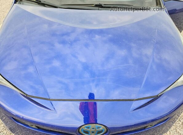 JTDKBRFUXJ3596428 2018 TOYOTA PRIUS Blue Engine compartment view