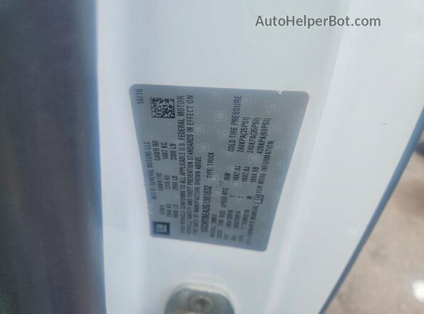 1GCHTBEA2G1381832 2016 CHEVROLET COLORADO White Vista de la etiqueta del VIN