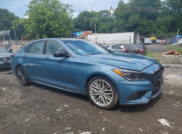KMHGN4JB4JU229410 2018 GENESIS G80 Blue Widok z przodu
