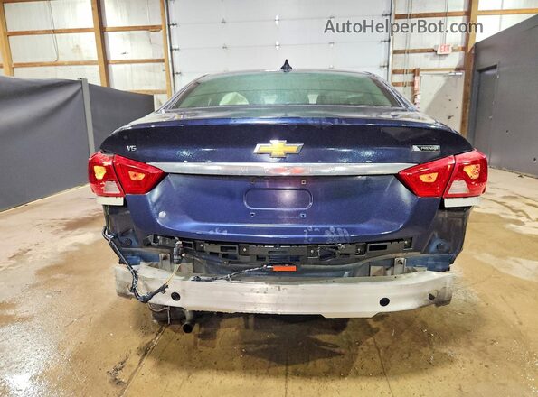 2G1125S37J9166633 2018 CHEVROLET IMPALA Blue Вид салону спереду
