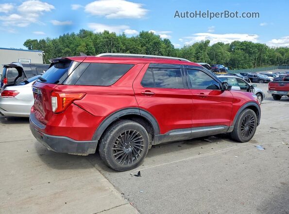 1FMSK8FH2MGB05646 2021 FORD EXPLORER Red Przód prawy