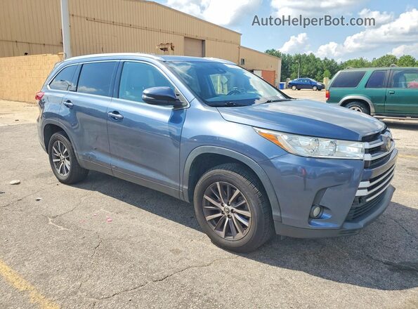 5TDKZRFH5KS301427 2019 TOYOTA HIGHLANDER Blue Вид спереду