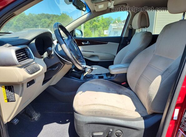 5XYPGDA53GG109682 2016 KIA SORENTO Red Widok deski rozdzielczej