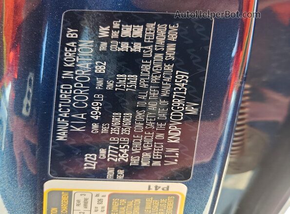 KNDPVCDG9R7134597 2024 KIA SPORTAGE Blue 360 interior view