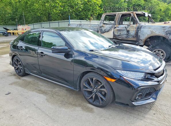 SHHFK7H98JU407937 2018 HONDA CIVIC Black Front view