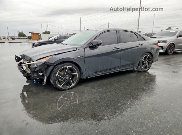 KMHLR4AF5PU581989 2023 HYUNDAI ELANTRA Charcoal უკანა მარცხენა