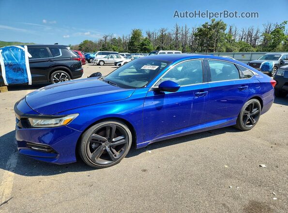 1HGCV2F37KA023267 2019 HONDA ACCORD Синий Задняя левая четверть
