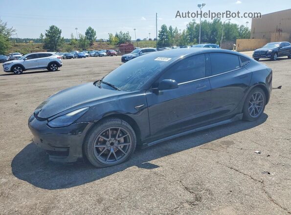 5YJ3E1EA2NF187191 2022 TESLA MODEL Черный Задняя левая четверть