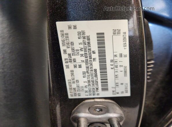 1FMCU0G61LUB60490 2020 FORD ESCAPE Gray 360 interior view