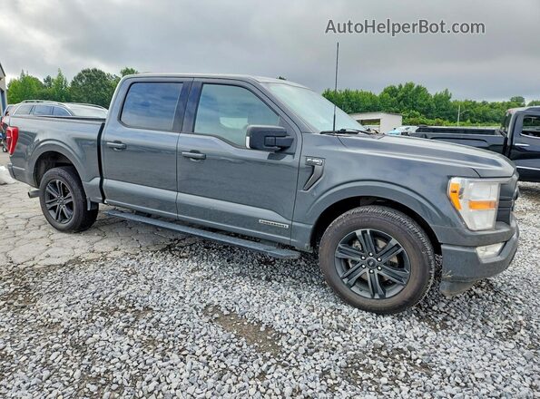 1FTFW1CD4MFD03489 2021 FORD F150 Gray Вид спереду