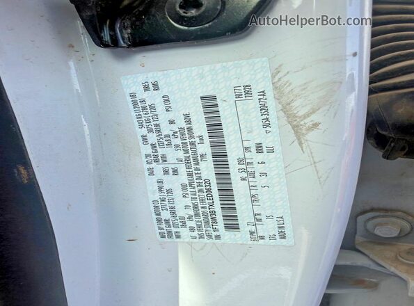 1FT8W3BTXLED06320 2020 FORD F350 White უკანა სალონის ხედი