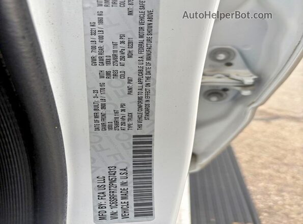 1C6SRFRT2PN574313 2023 RAM 1500 Белый Вид задней части салона