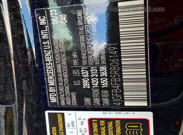 4JGFB4FB5RB061491 2024 MERCEDES-BENZ GLE-CLASS Black Панорамний вид салону 360°