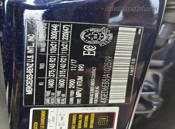 4JGED6EB5JA102599 2018 MERCEDES-BENZ GLE Black Вид задньої частини салону