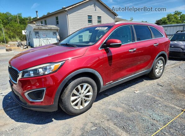 5XYPGDA53GG109682 2016 KIA SORENTO Red Tył lewy