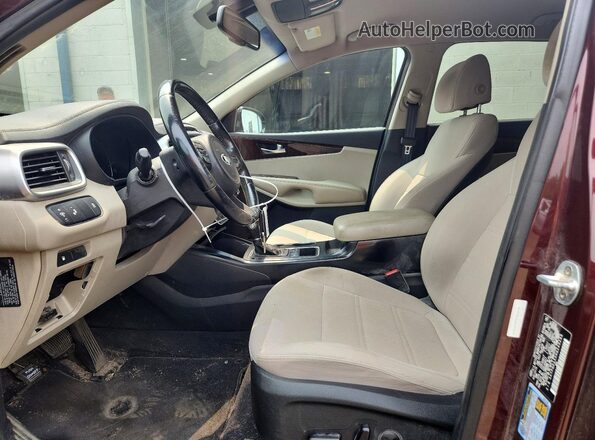 5XYPGDA5XHG240299 2017 KIA SORENTO Burgundy Vista del salpicadero