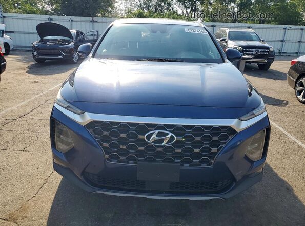 5NMS33AD6KH127695 2019 HYUNDAI SANTA FE Blue Հետևի տեսք