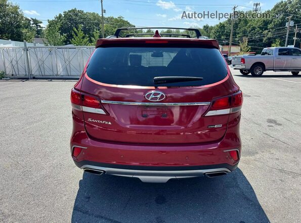 KM8SRDHF3HU202748 2017 HYUNDAI SANTA Red Widok wnętrza z przodu